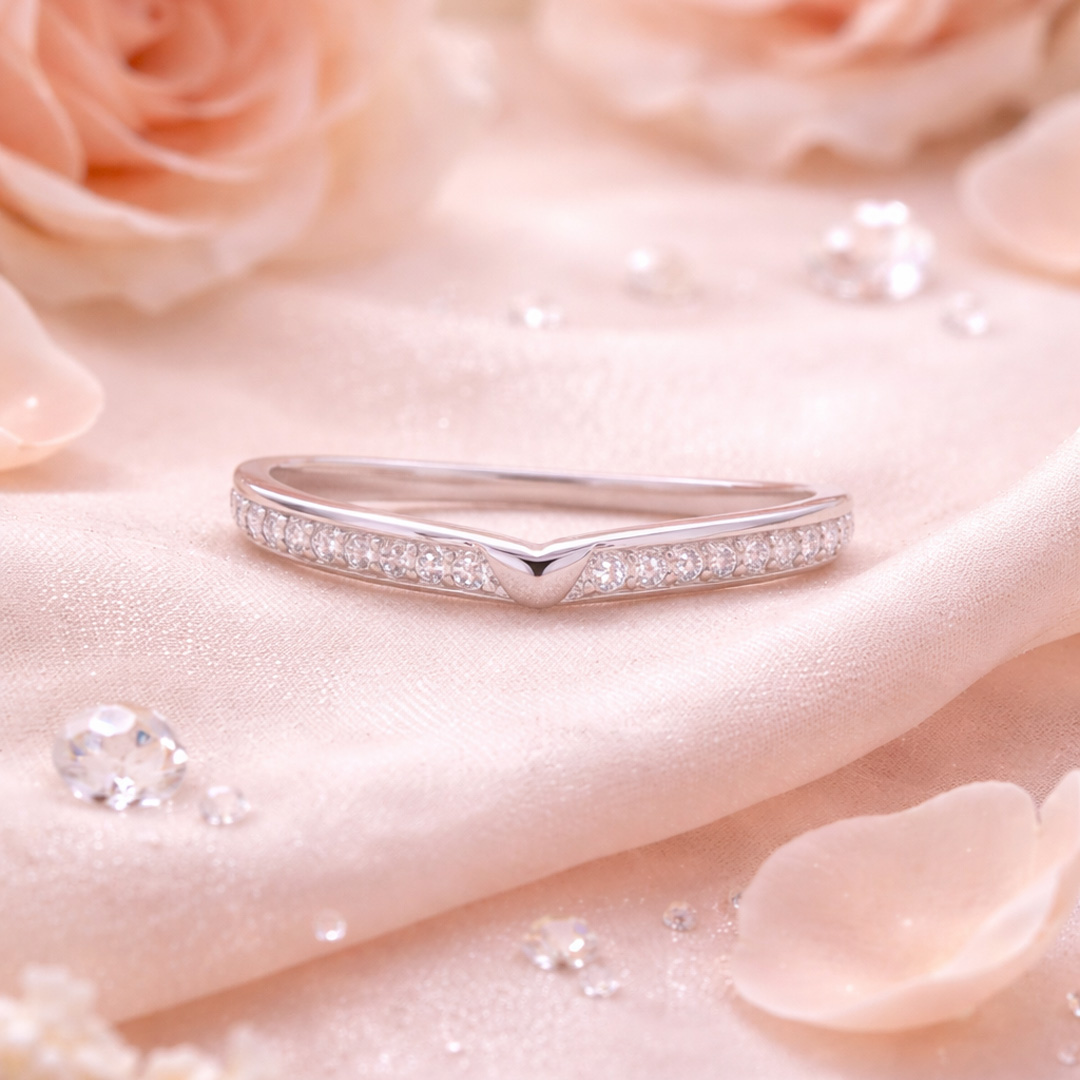 Sleek Curved Eternity Ring