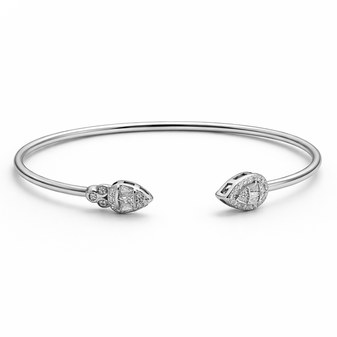 The Asha Pear-Drop Cuff Ajjiva Jewellers