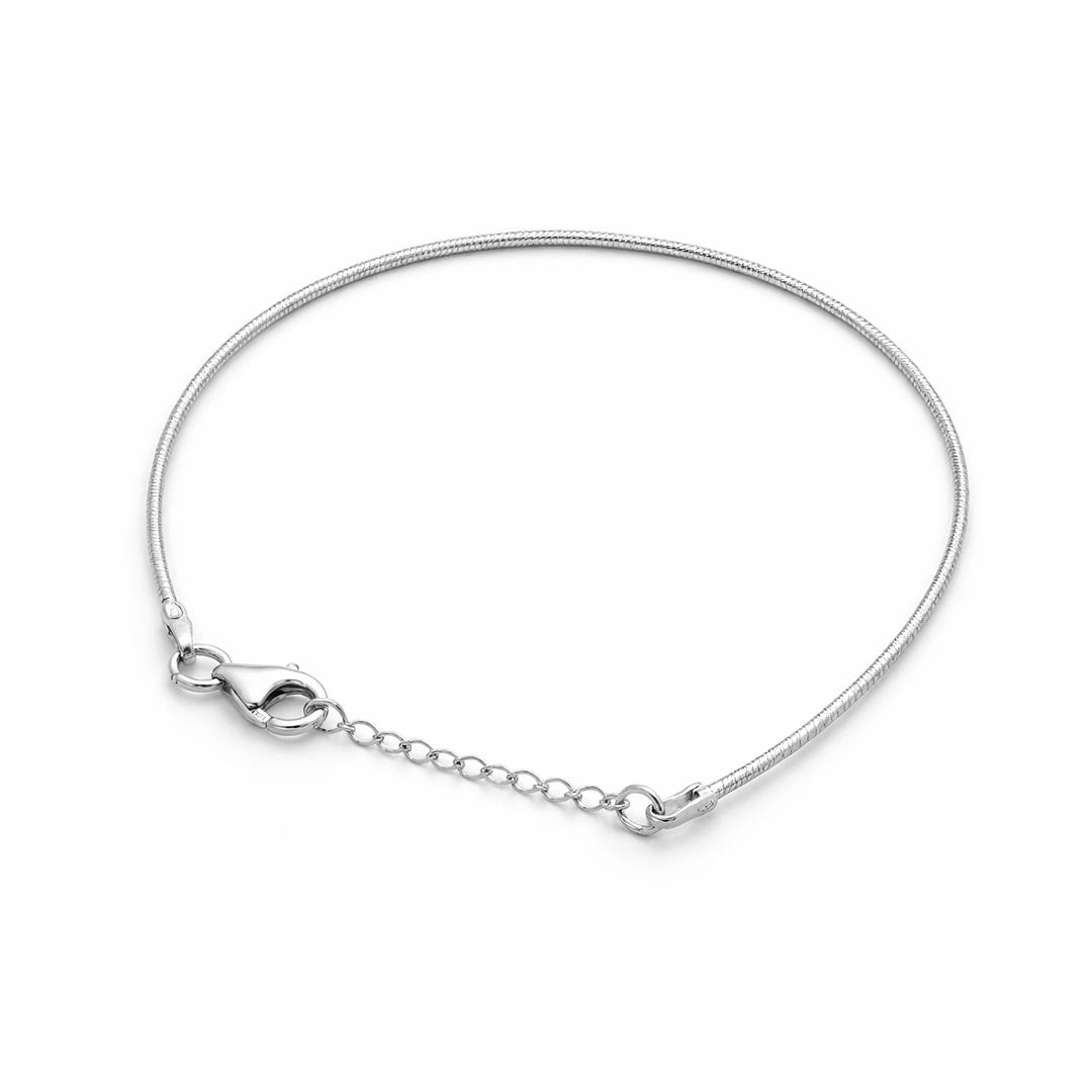 Silver Zircon Ferns Bracelet