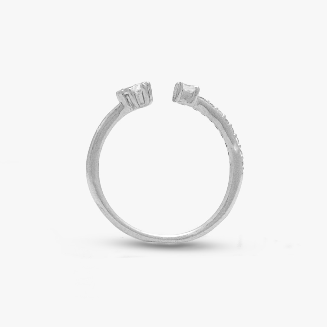 Asymmetric Dual-Cut Open Cuff Ring