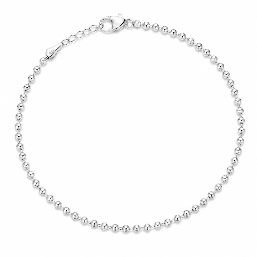 Silver Ball Link Bracelet