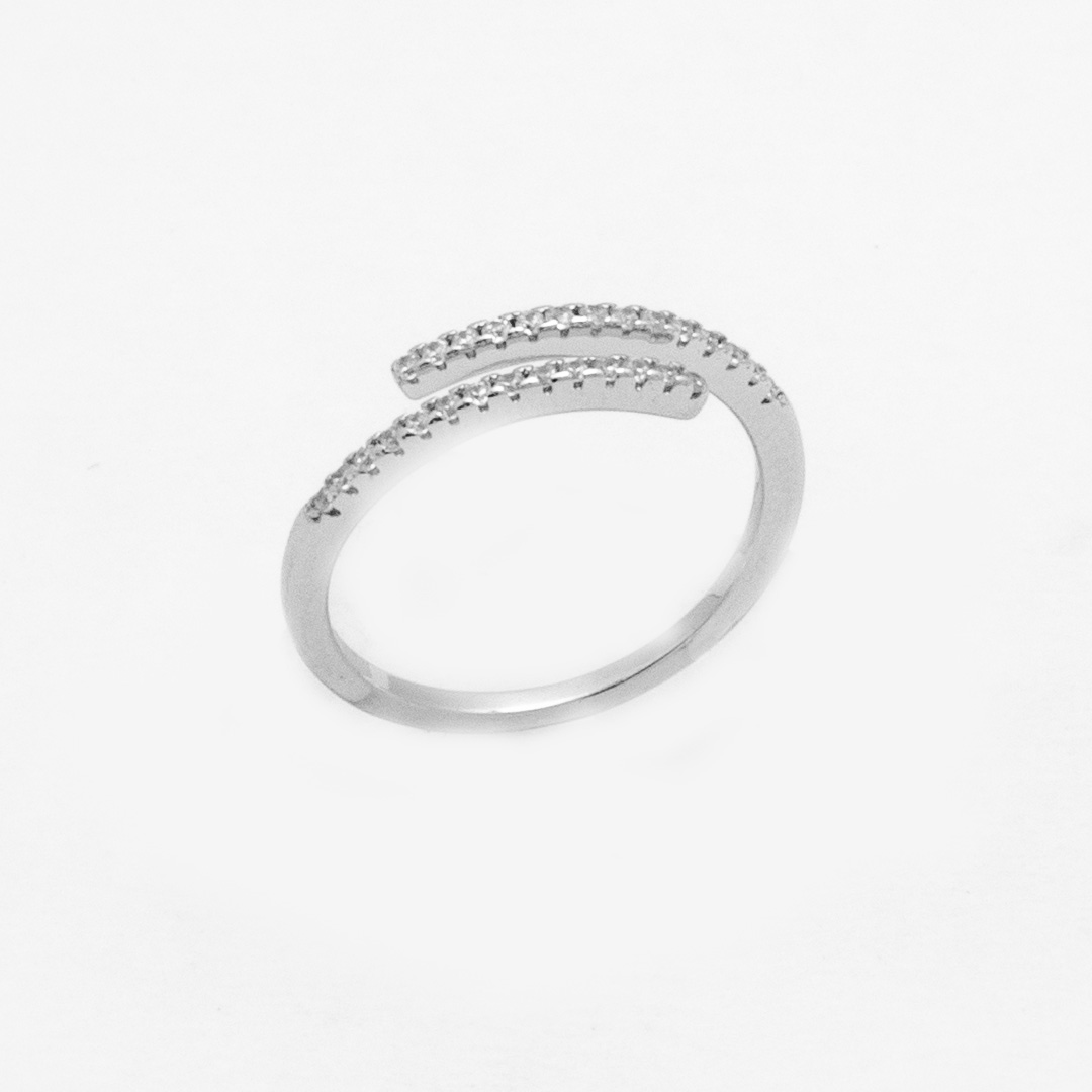 Aajiva Sakura Bloom 925 Sterling Silver Solitaire Ring