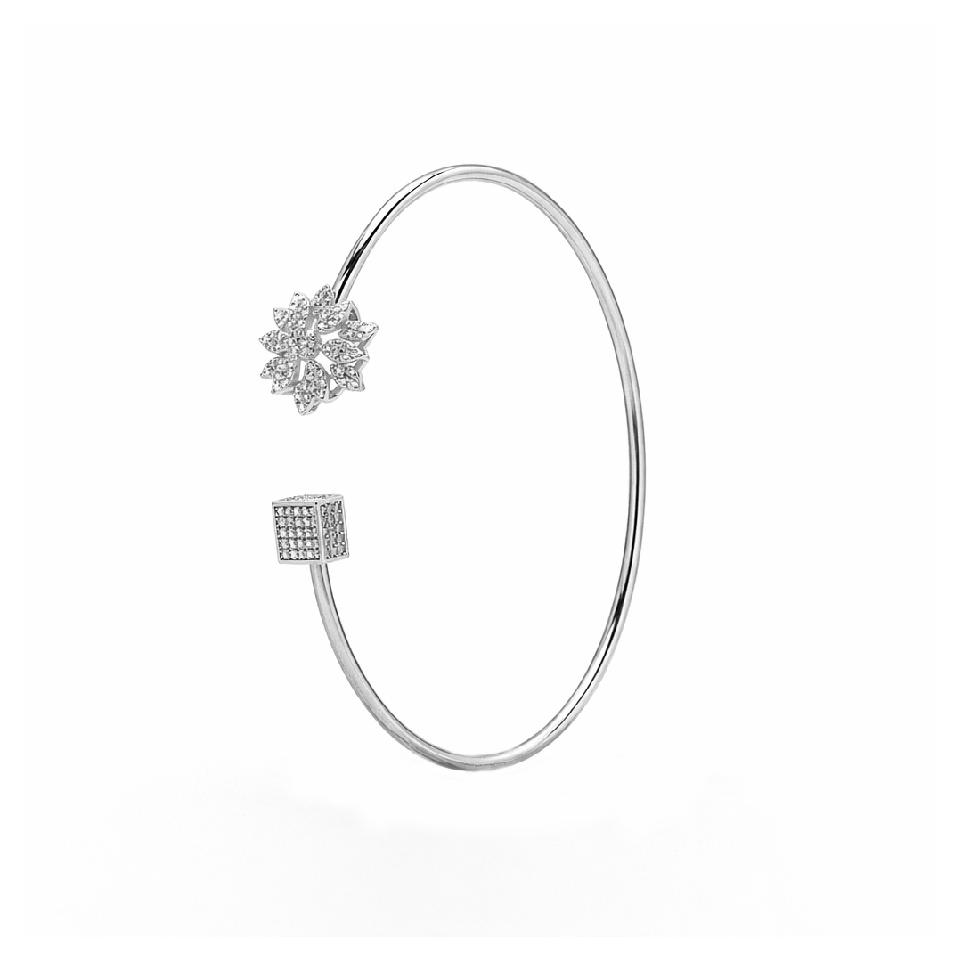 Silver Open Cuff Bracelet