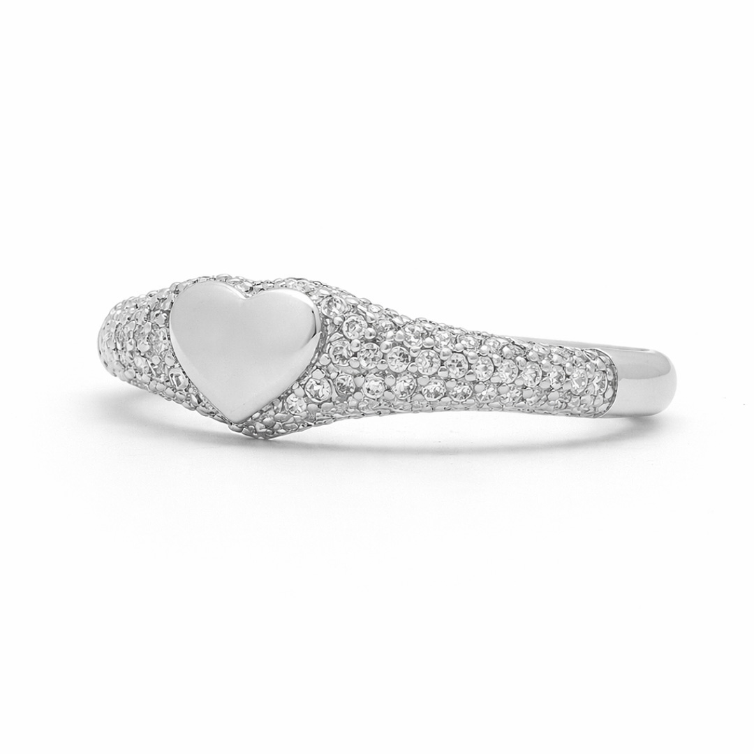 Heart Signet Pave Ring