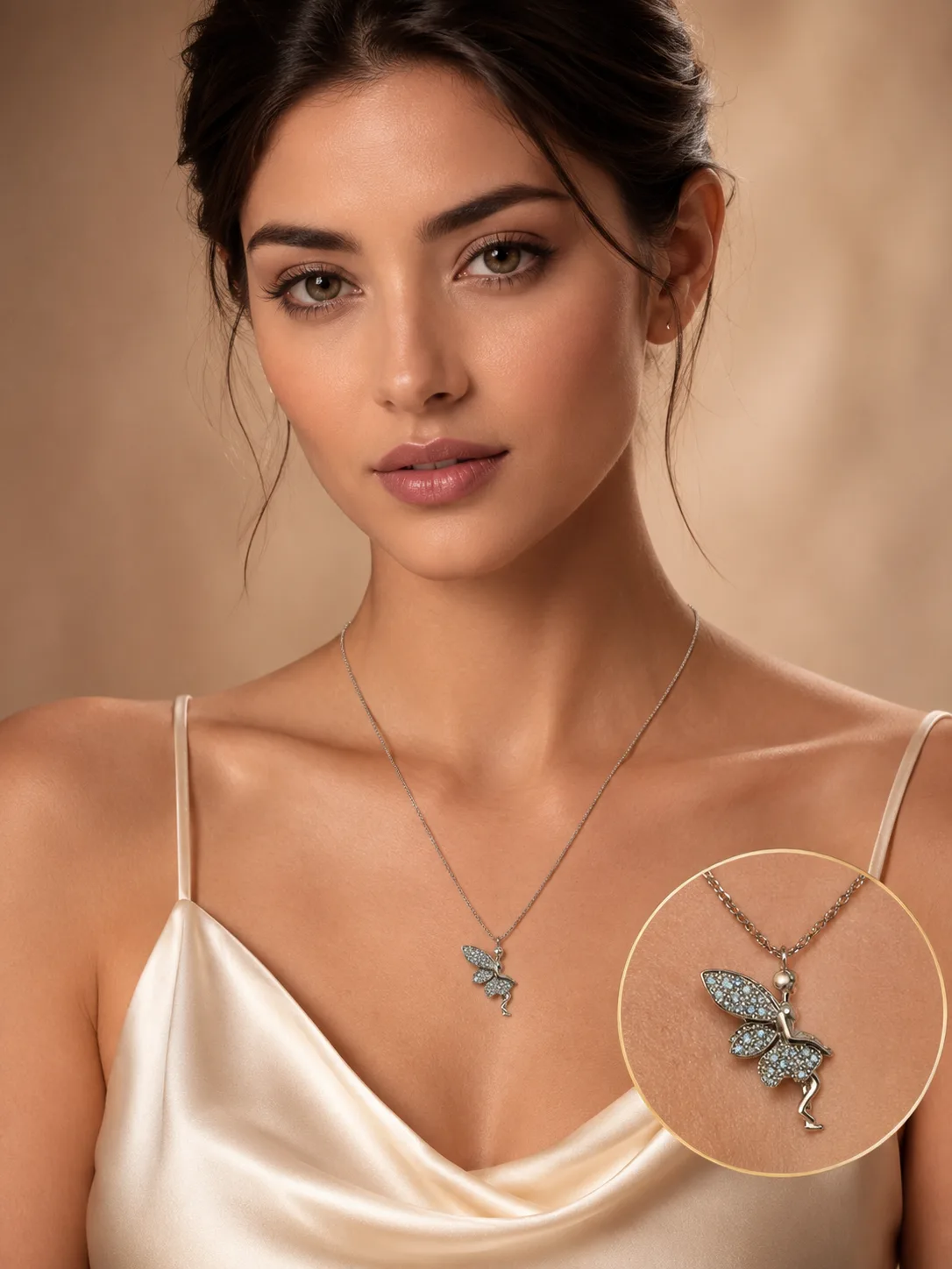 Pave Fairy Pendant Necklace
