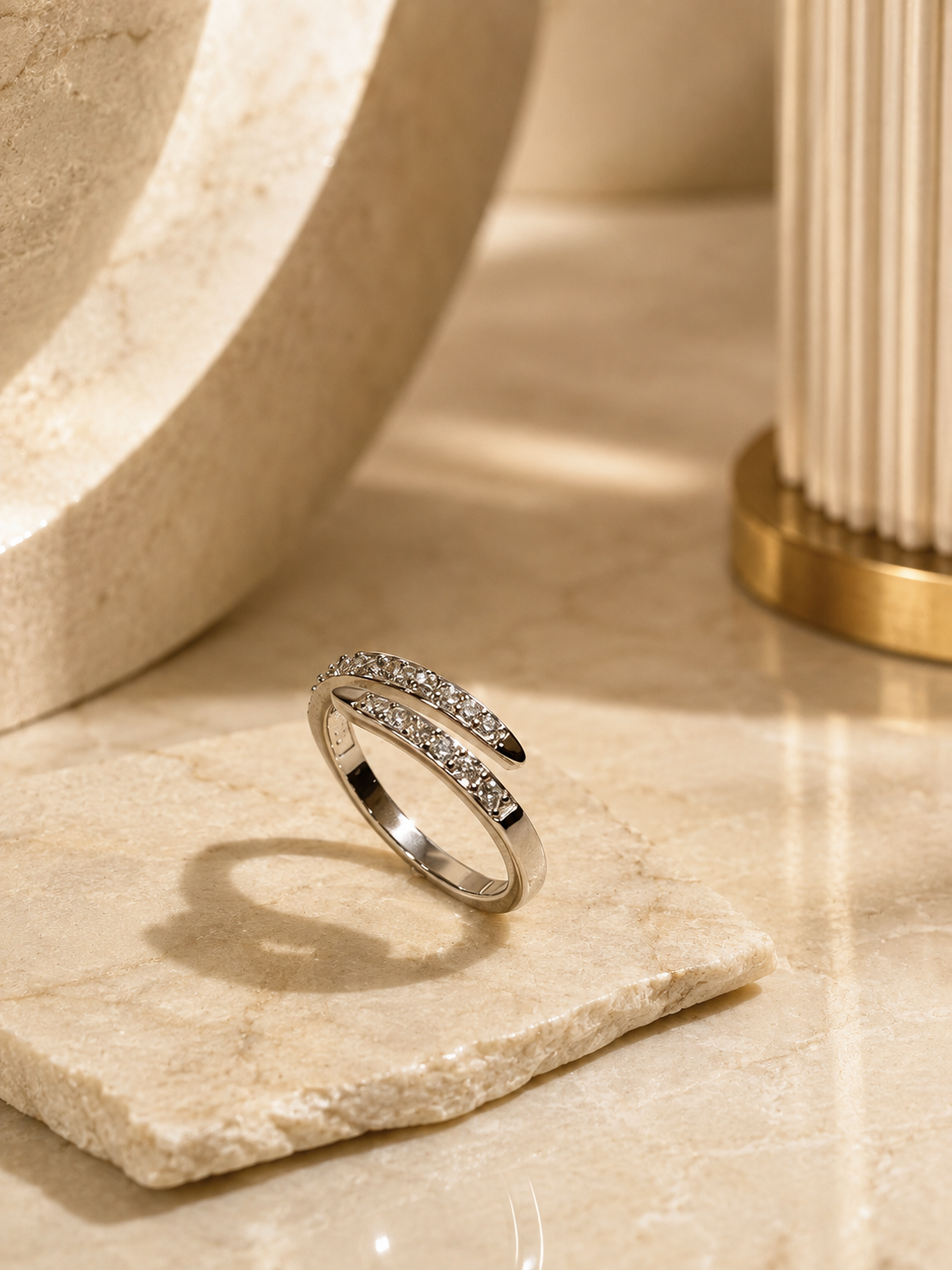 Tapered Pavé Wrap Ring