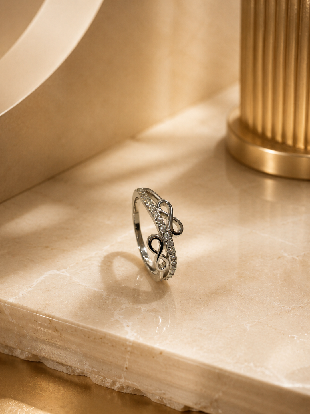 Double Infinity Pavé Ring