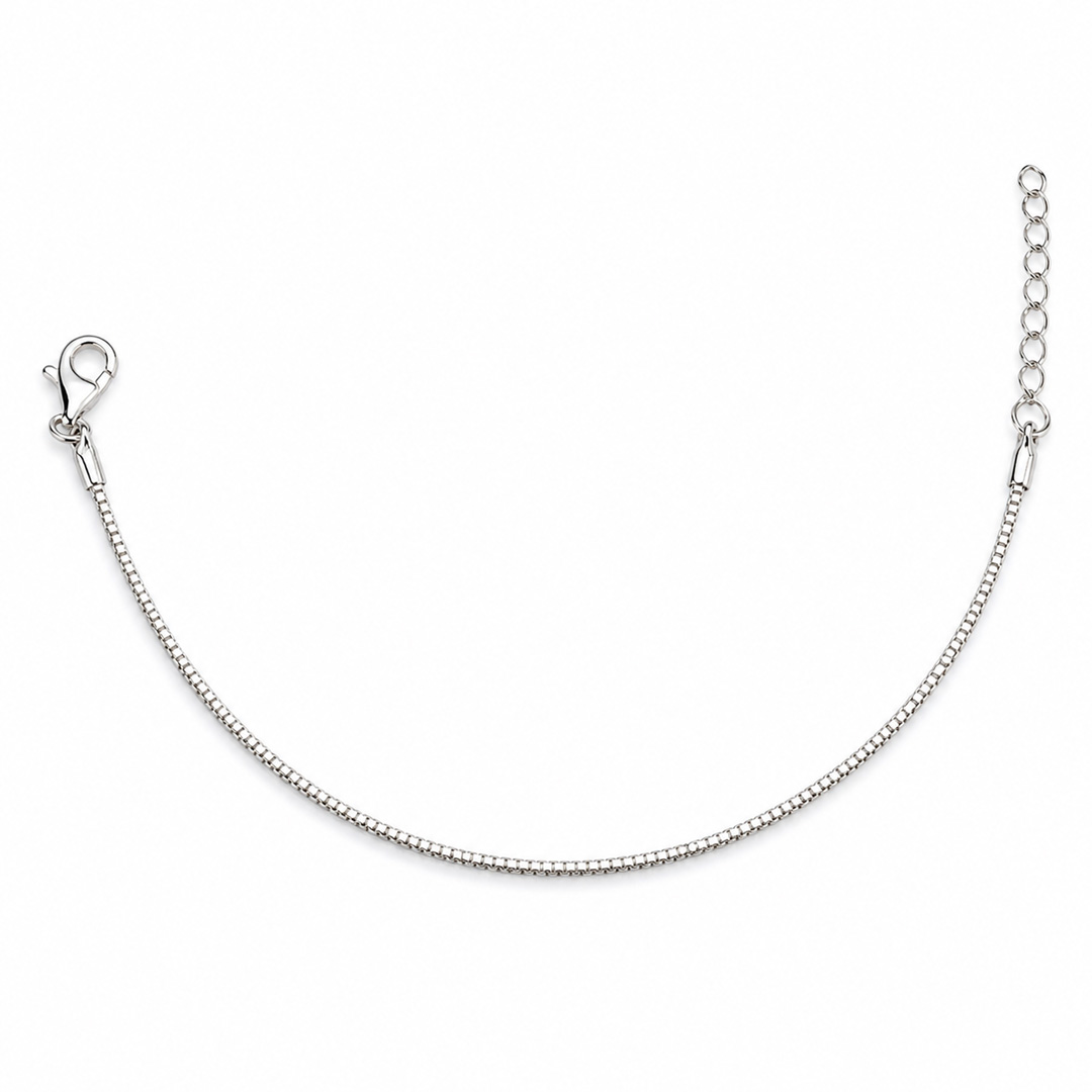 Stardust Silver Diamond-Cut Snake Chain Bracelet