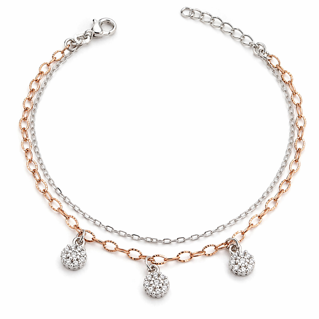 Duetto Two-Tone Layered Charm Bracelet