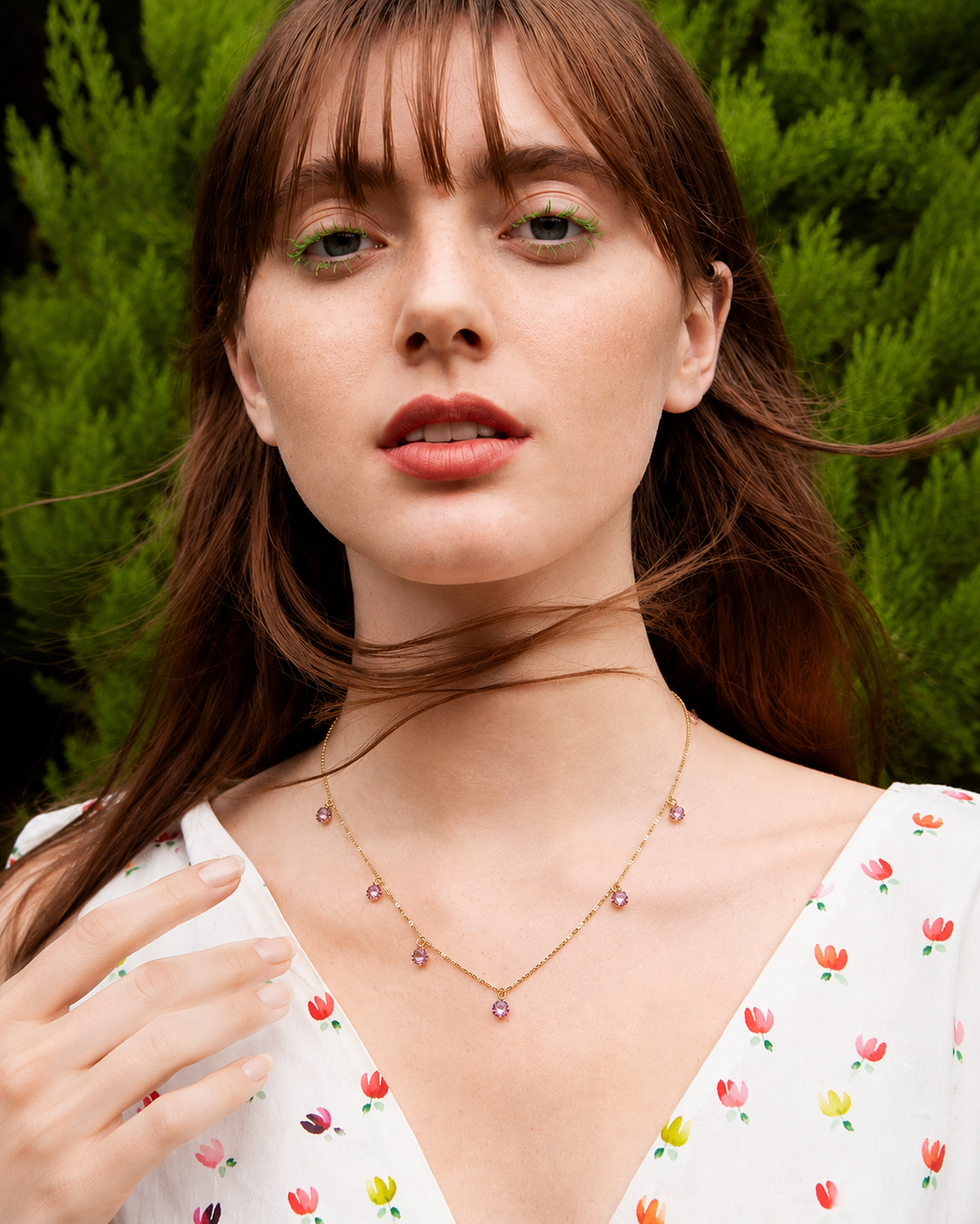 Pink Drop Necklace