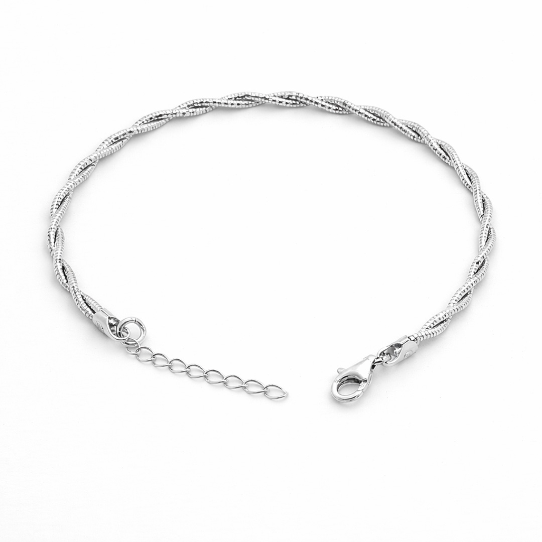 Twista Braided Silver Chain Bracelet