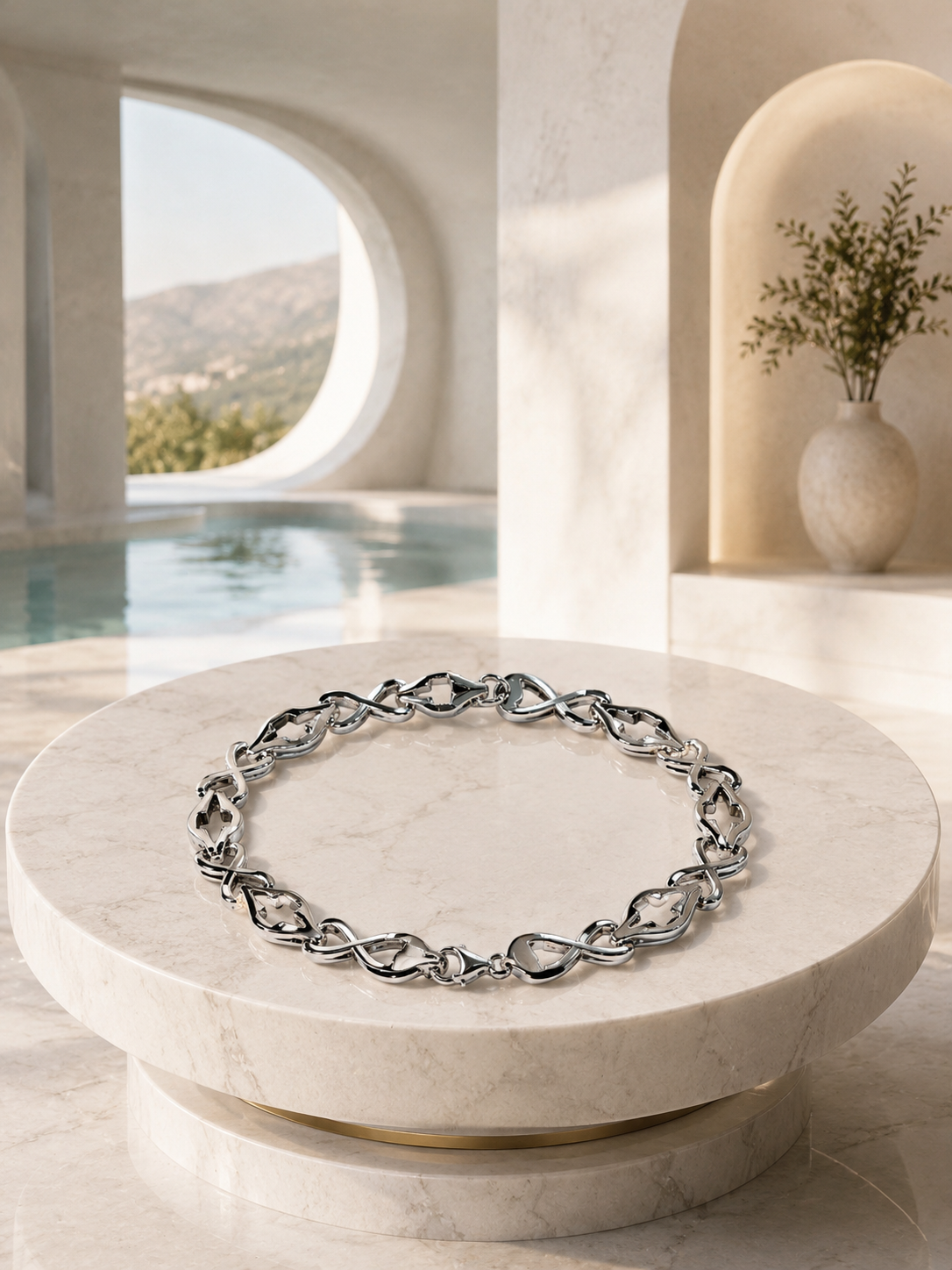 Infinity Clover Link Men's Bracelet