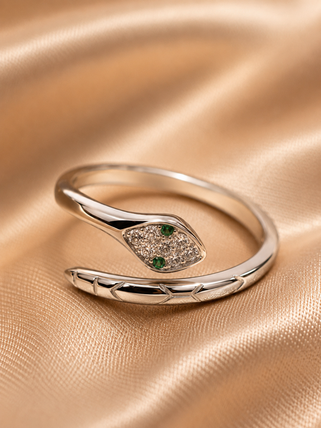 Pavé Snake Wrap Ring
