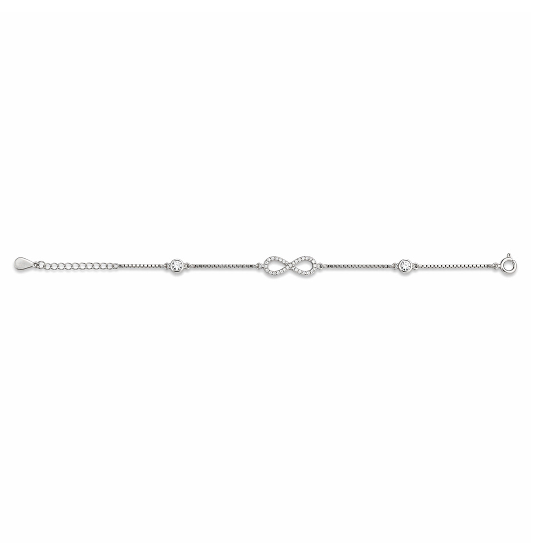 Infinita Silver Infinity Bracelet