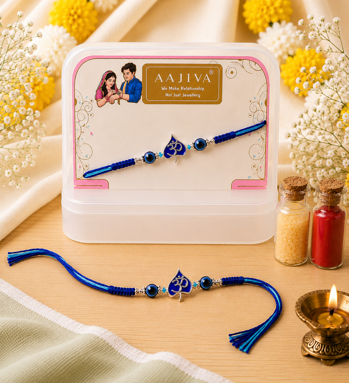 Harit Om — Leaf Charm Rakhi