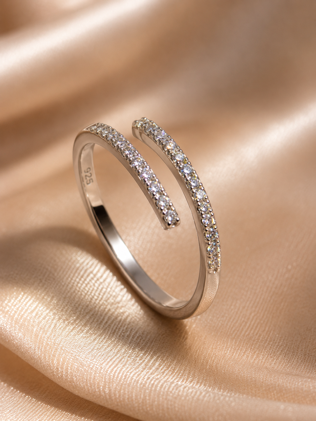 Pavé Spiral Wrap Ring