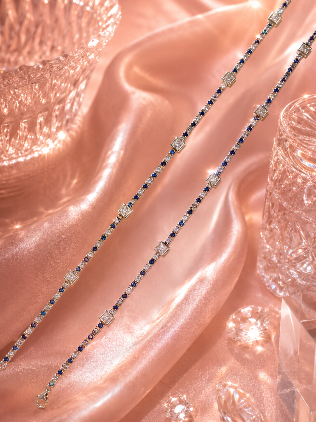 Navy Frost Anklet