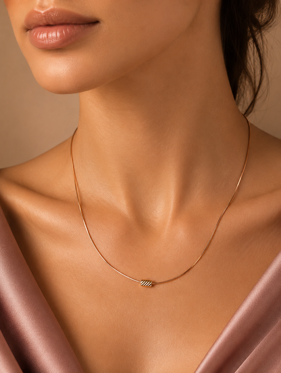 Fluted Barrel Bead Pendant