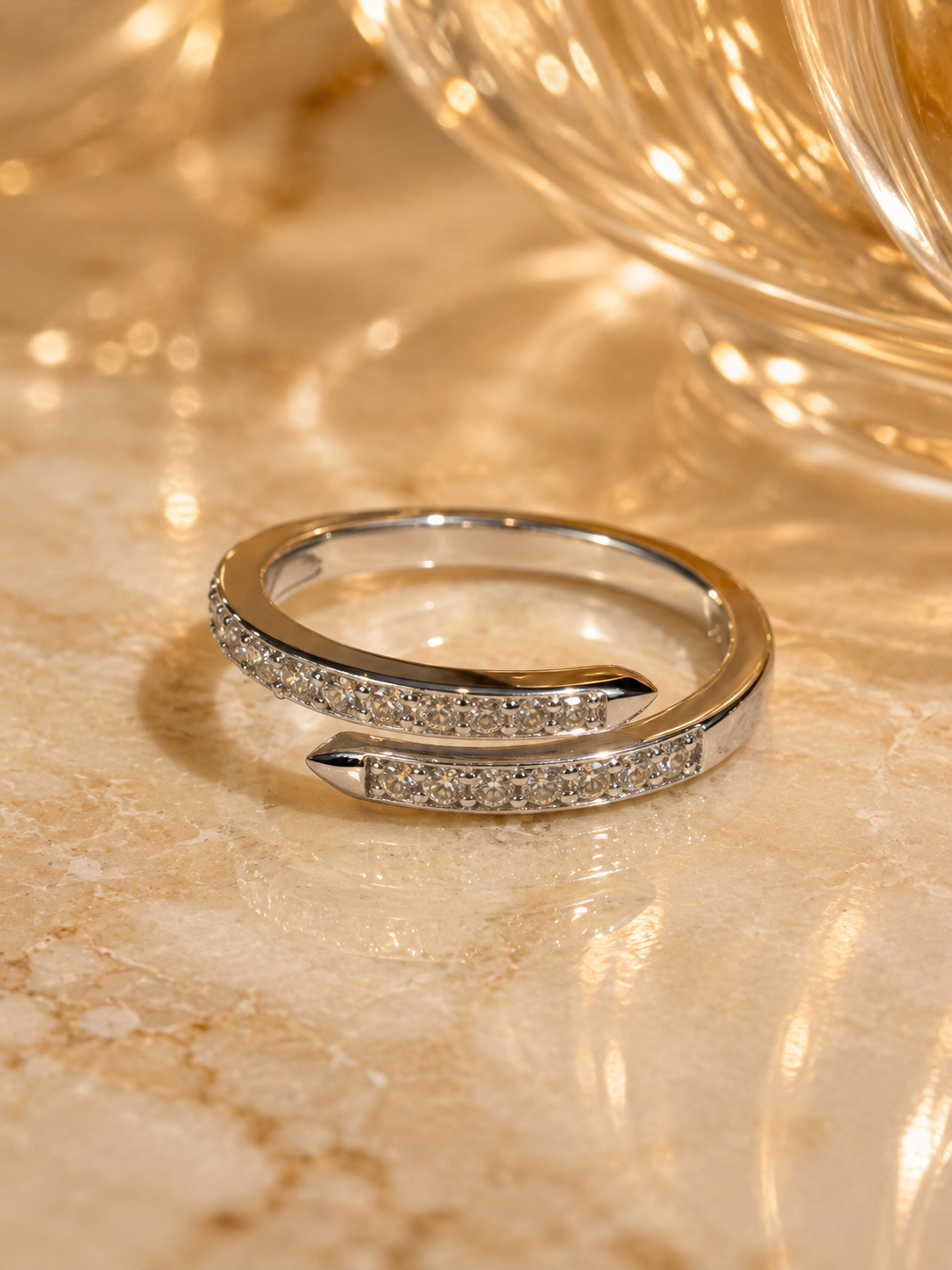 Tapered Pavé Wrap Ring