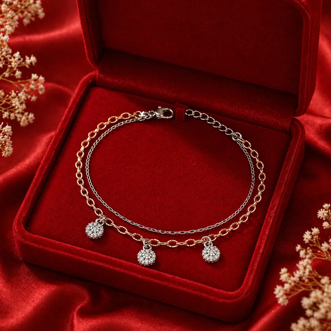Duetto Two-Tone Layered Charm Bracelet