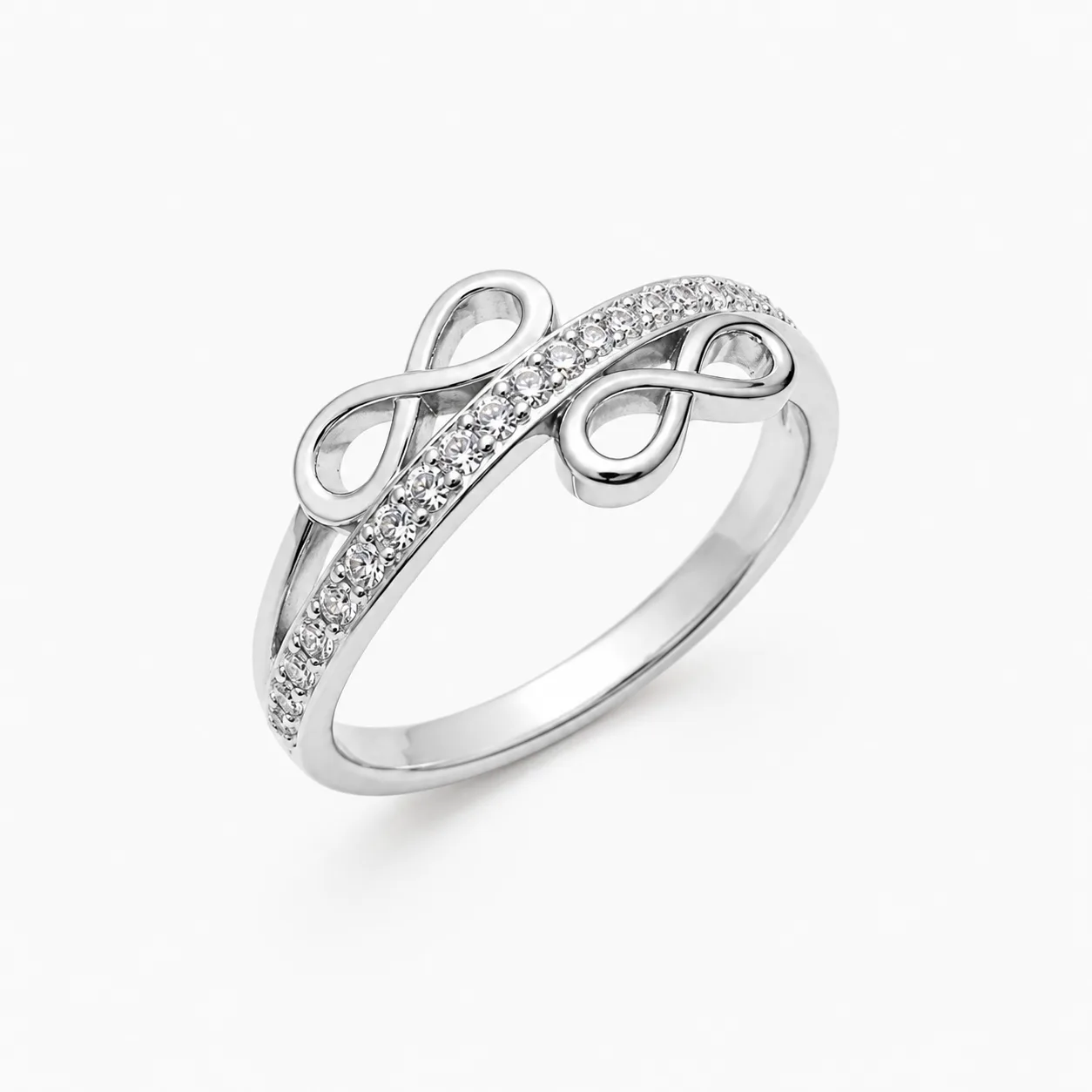 Double Infinity Pavé Ring