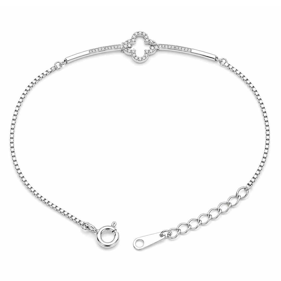 Clover Charm Bar Bracelet