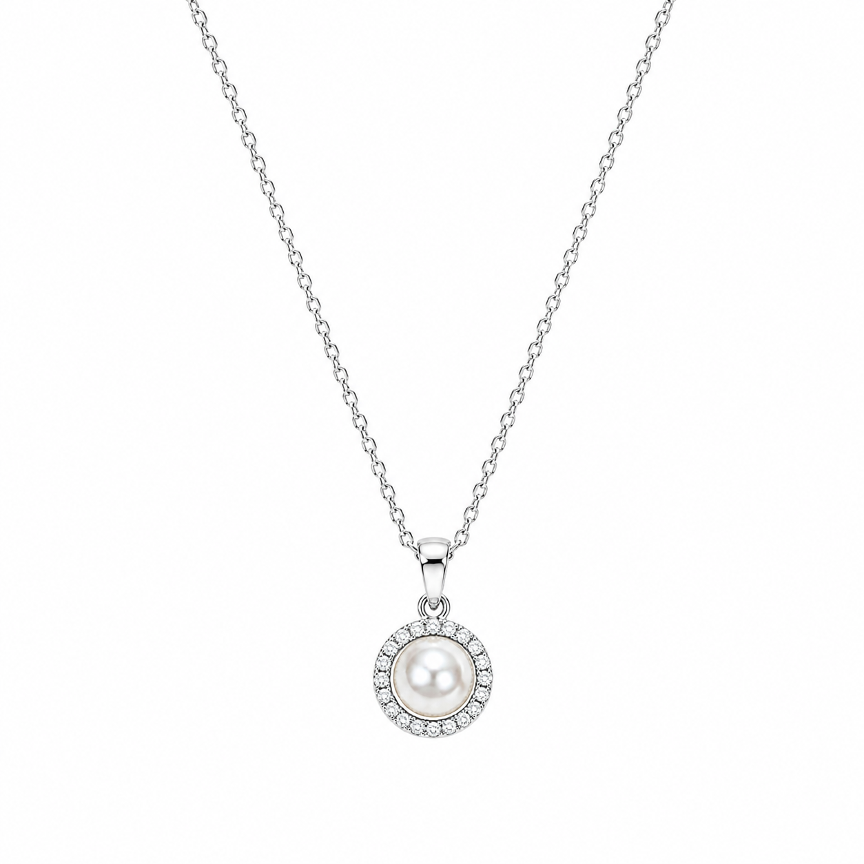 Pearl Halo Pendant Necklace