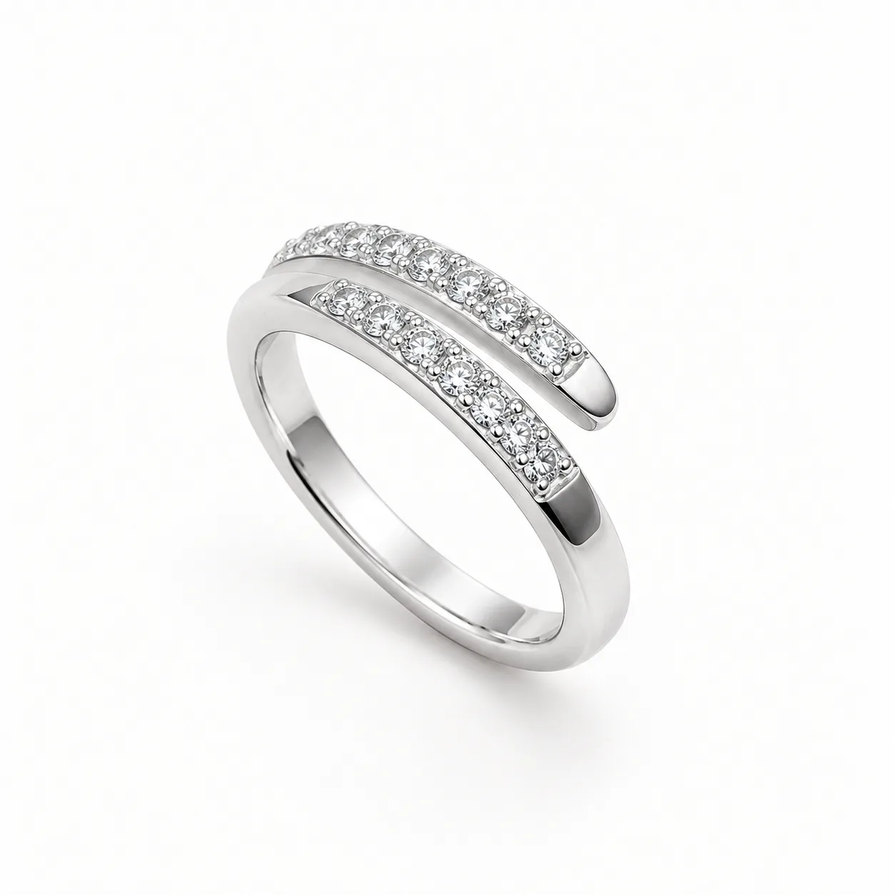 Tapered Pavé Wrap Ring