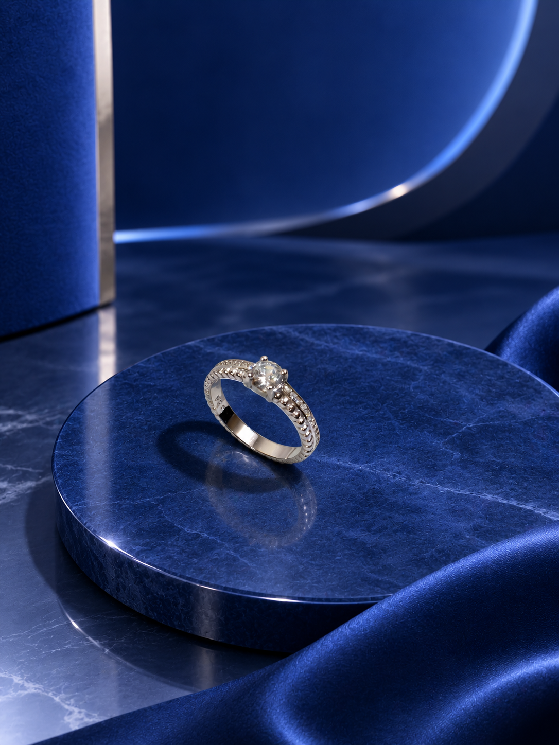 Vintage Rope Solitaire Ring