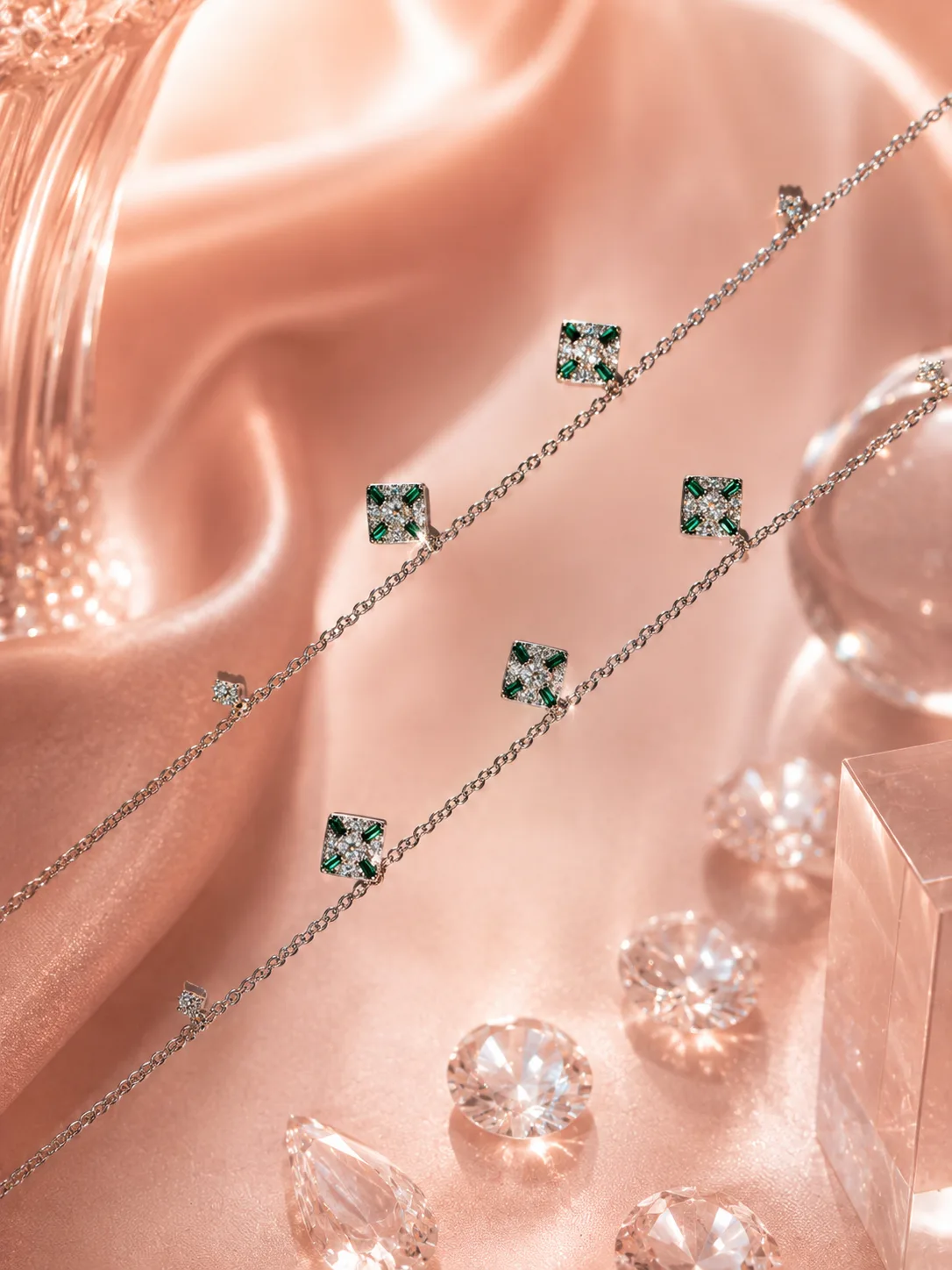 Emerald Clover Anklet