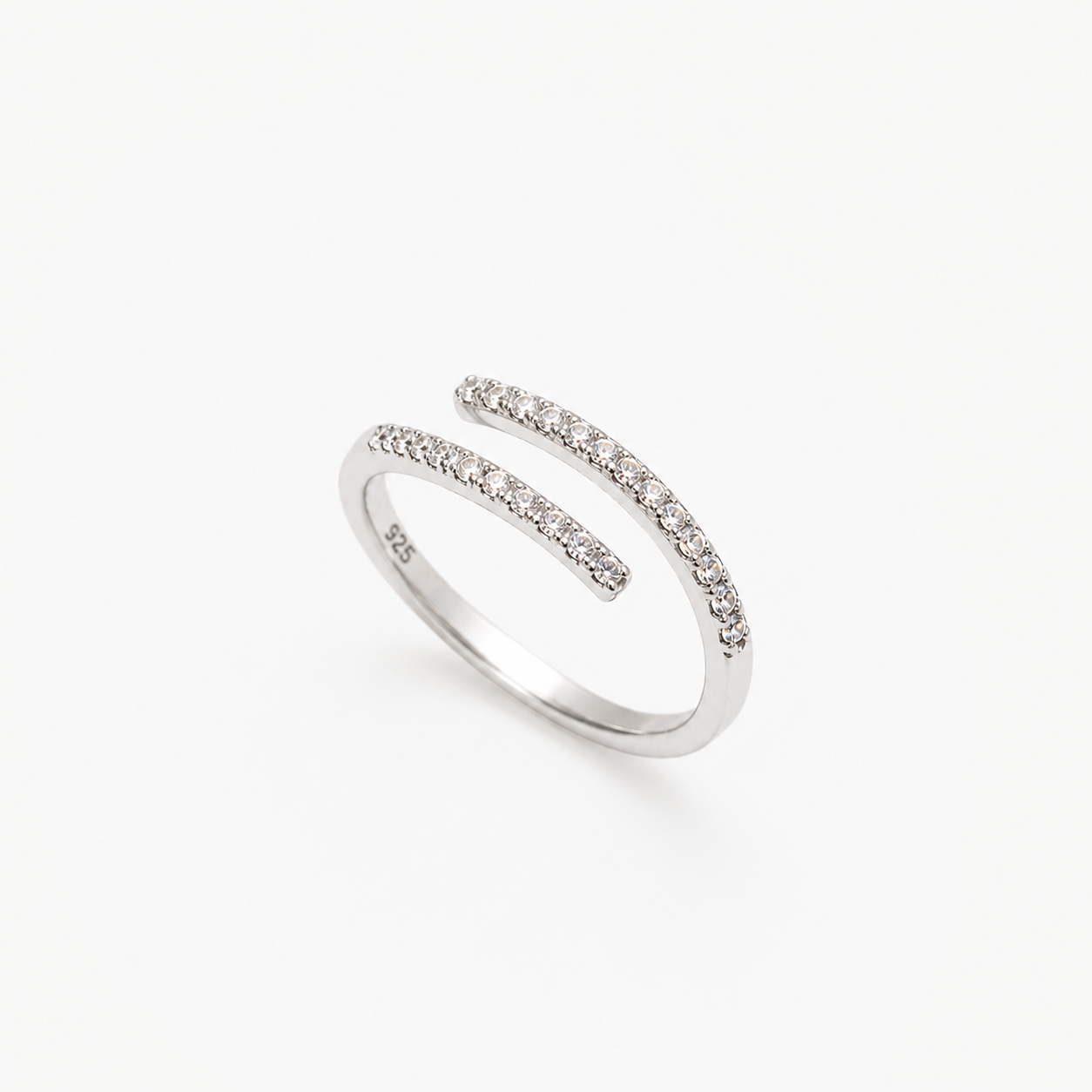 Pavé Spiral Wrap Ring