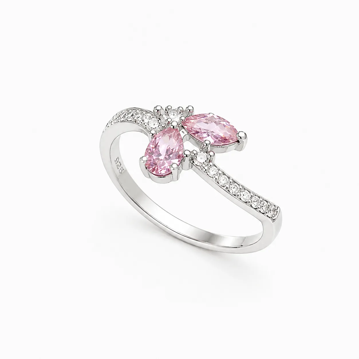 Pink Butterfly Wing Ring