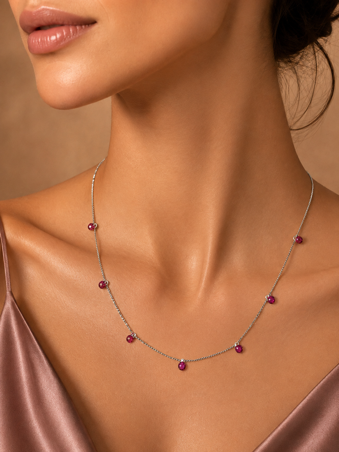 Ruby Drop Station Pendents