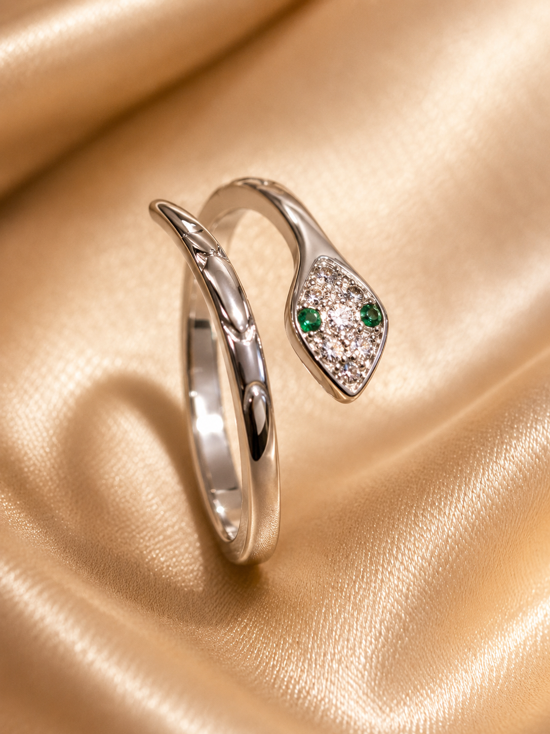 Pavé Snake Wrap Ring
