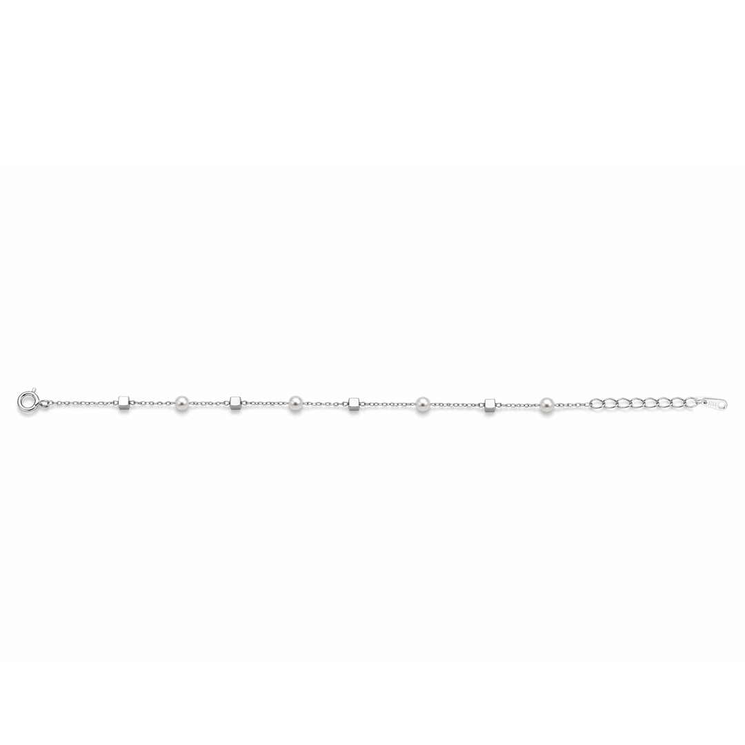 Perla Cube & Pearl Station Bracelet