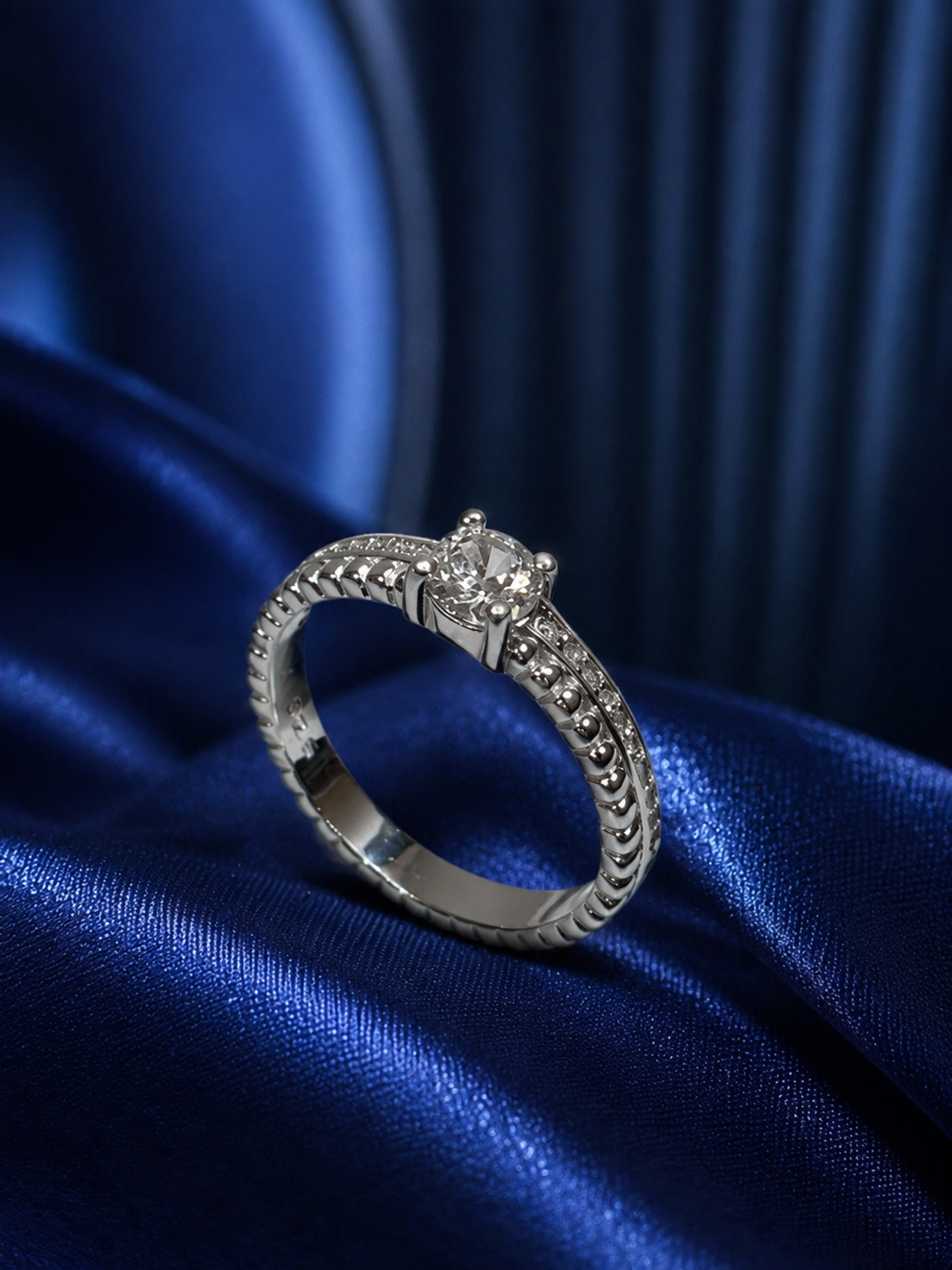 Vintage Rope Solitaire Ring