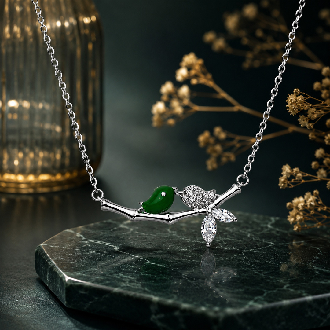 Twin Birds on Branch Pendent